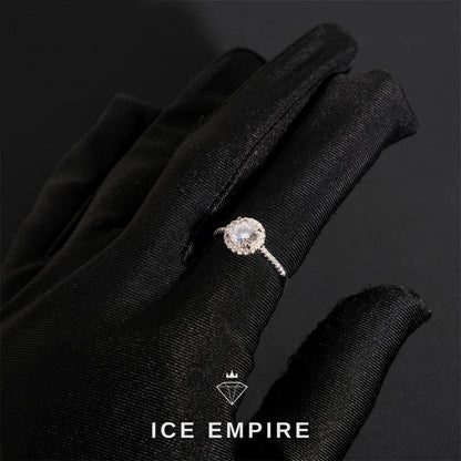 Iced Out Baguette Rose Gold Plated Moissanite Ring