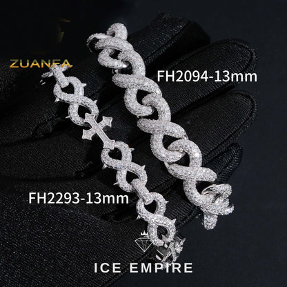 Iced Out Rose Gold Plated Moissanite Cuban Chain