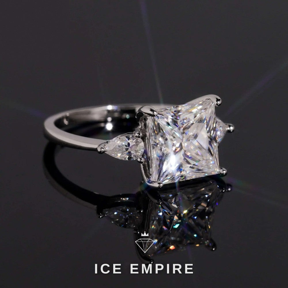 Iced Out Gold Plated Moissanite Wedding Band