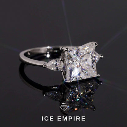 Iced Out Gold Plated Moissanite Wedding Band