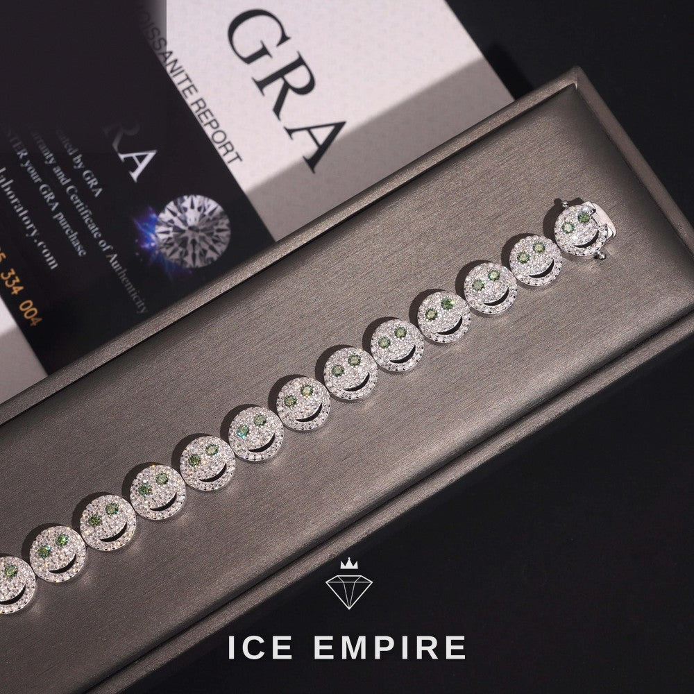 Iced Out Rose Gold Plated Moissanite Bracelet