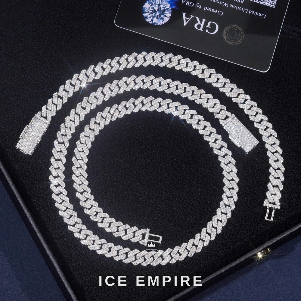 Iced Out Rose Gold Plated Moissanite Cuban Chain