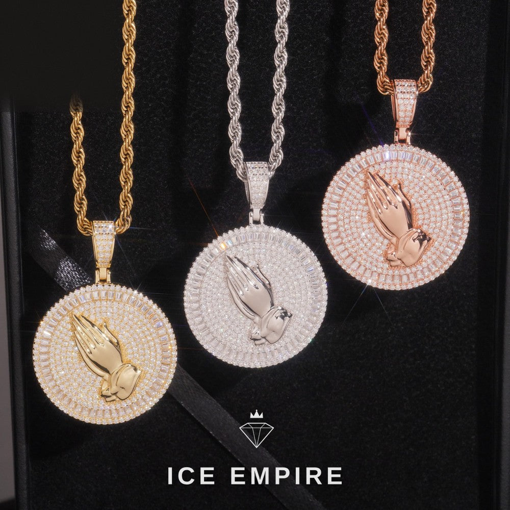 Iced Out Baguette Rose Gold Plated Moissanite Stud Earrings