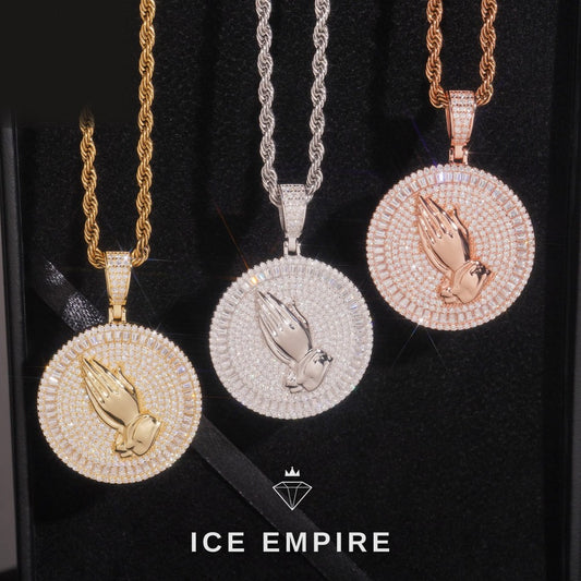 Iced Out Baguette Rose Gold Plated Moissanite Stud Earrings