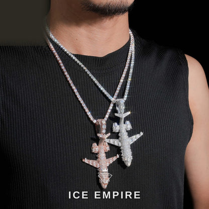 Iced Out Rose Gold Plated Moissanite Pendant