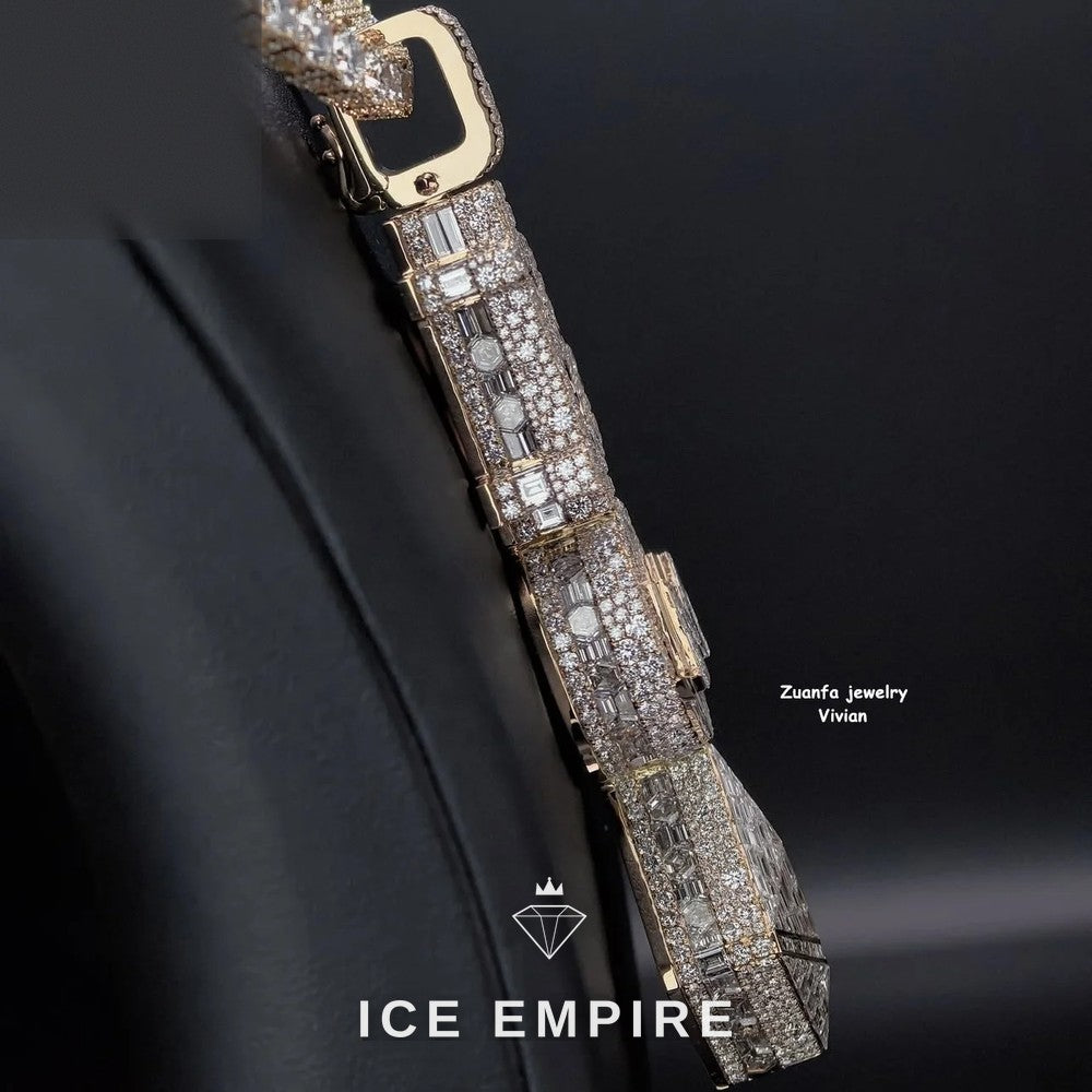 Iced Out Rose Gold Plated Moissanite Pendant