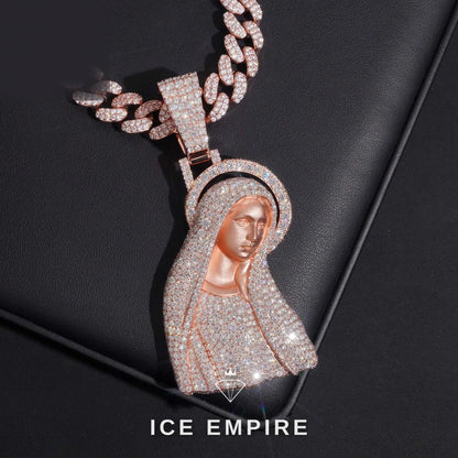Iced Out Rose Gold Plated Moissanite Cuban Chain