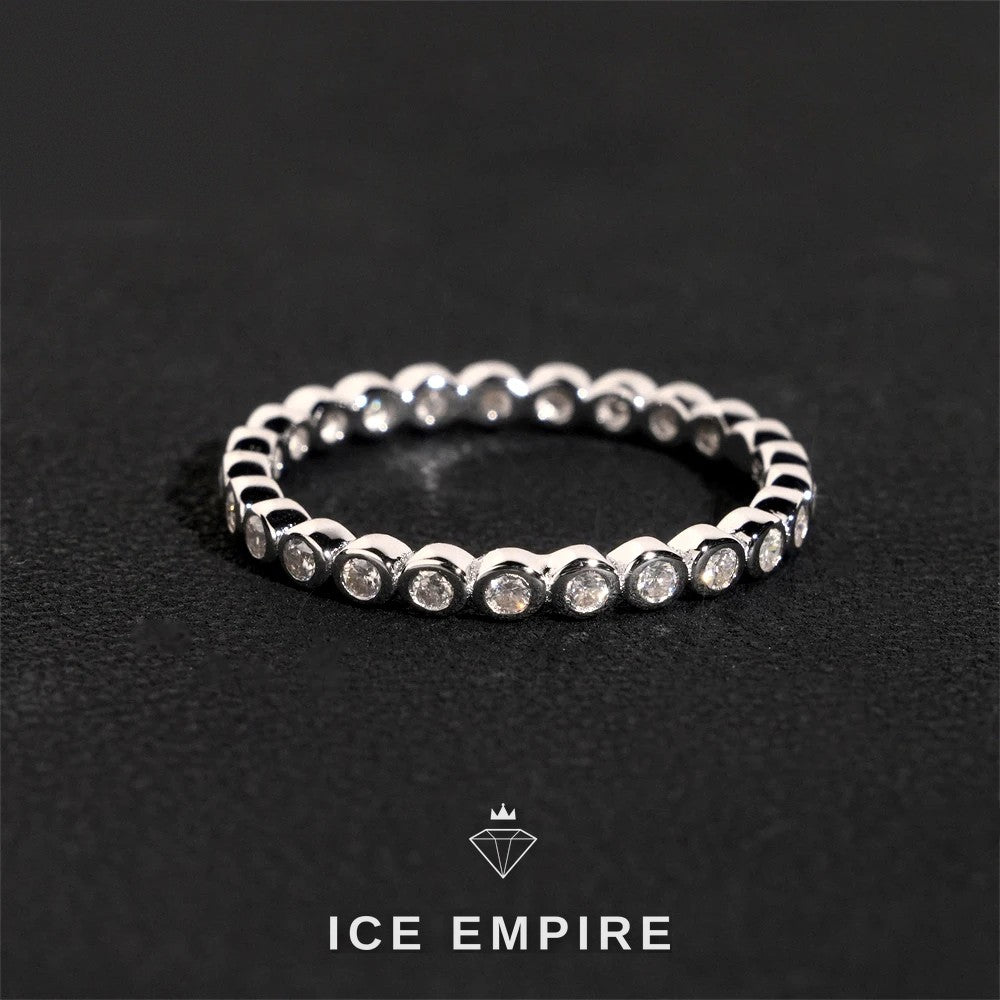 Iced Out 925 Silver Moissanite Ring