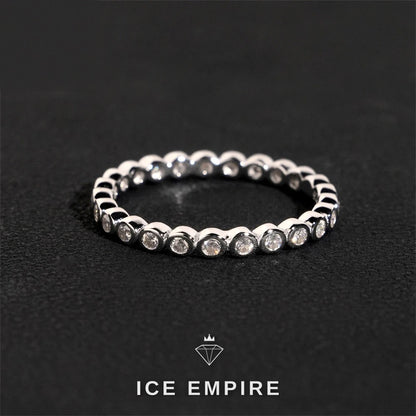 Iced Out 925 Silver Moissanite Ring