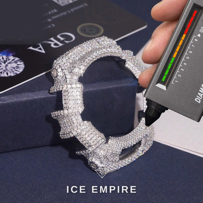 Iced Out 925 Silver Moissanite Watch