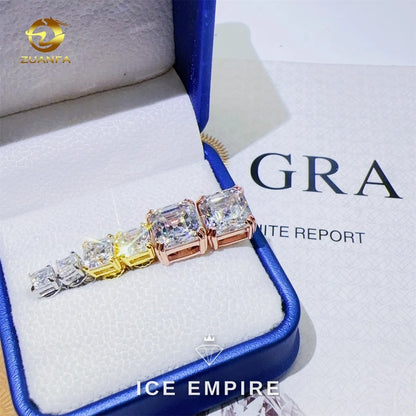 Iced Out Gold Plated Moissanite Stud Earrings