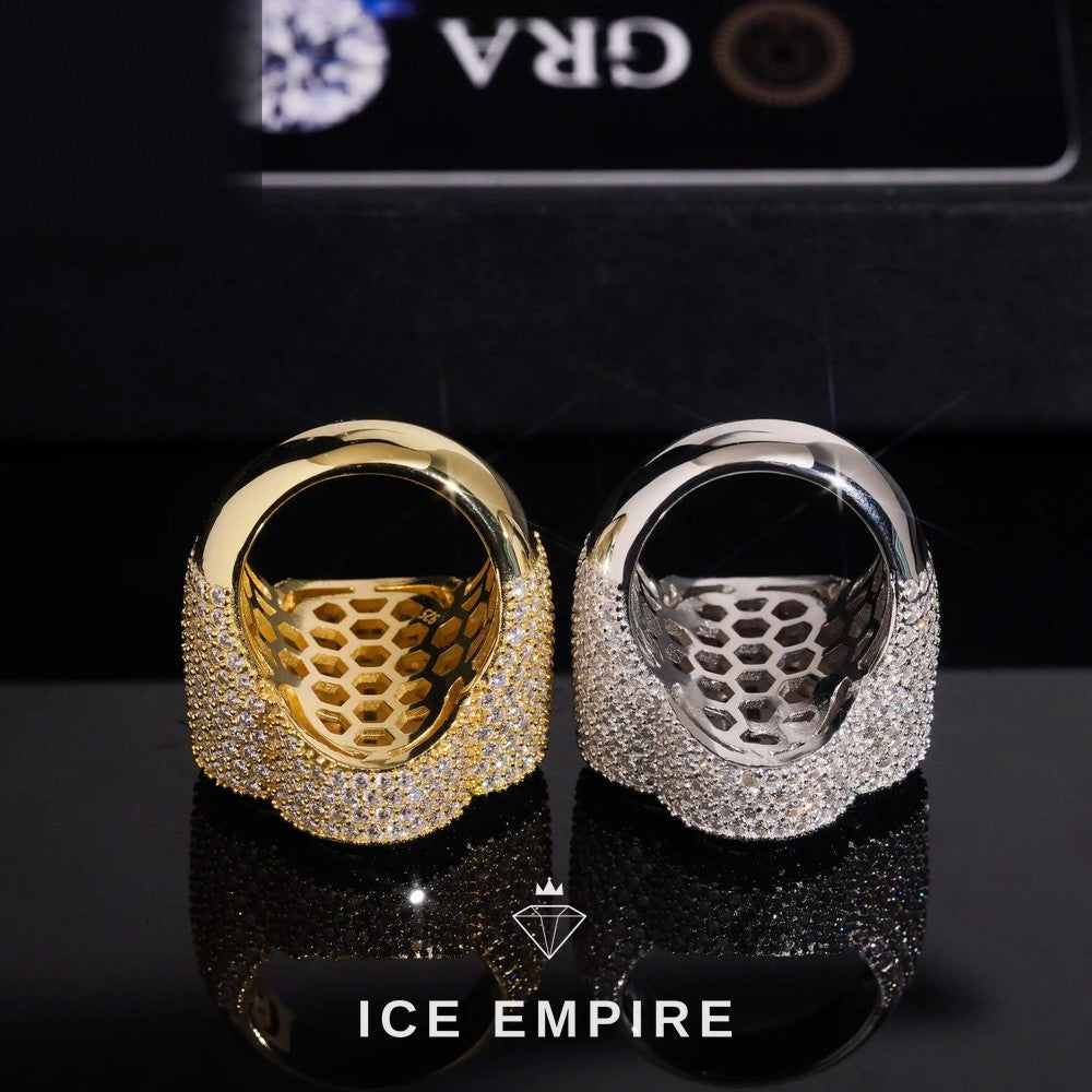 Iced Out Baguette Gold Plated Moissanite Ring