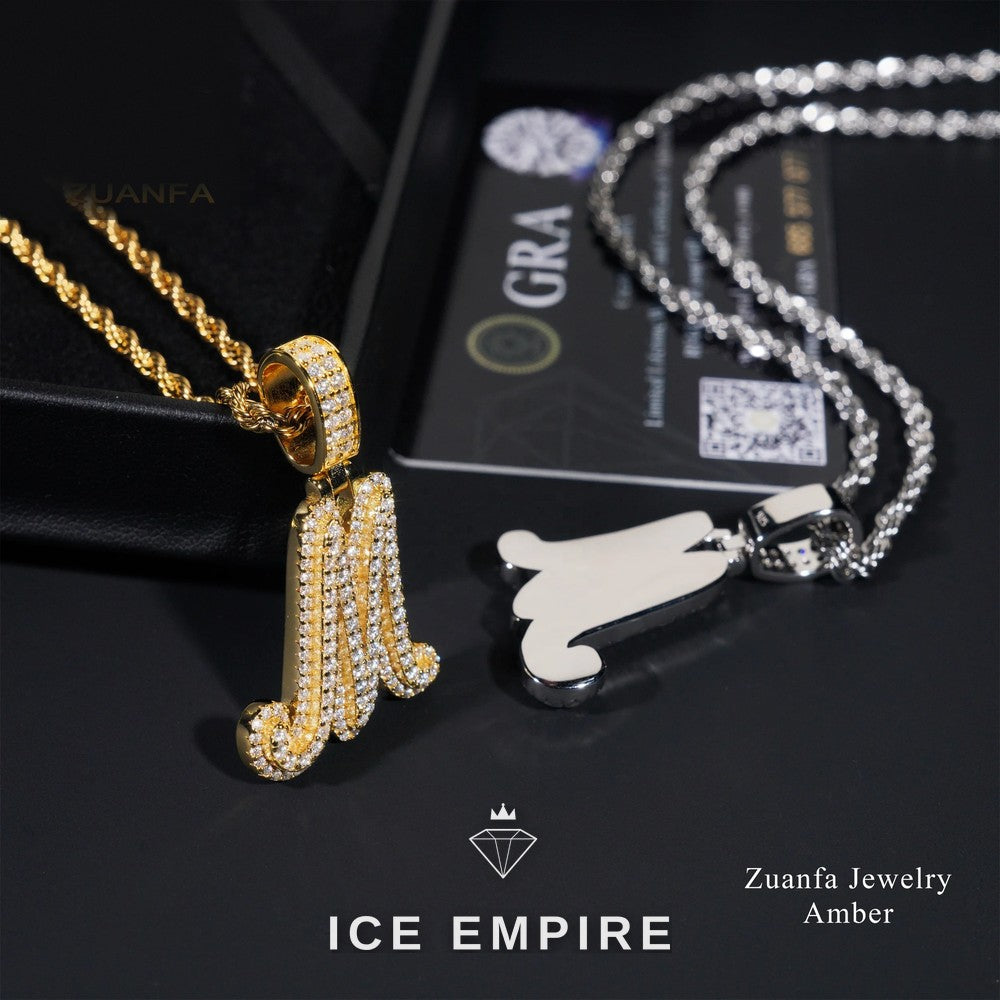 Iced Out Gold Plated Moissanite Pendant