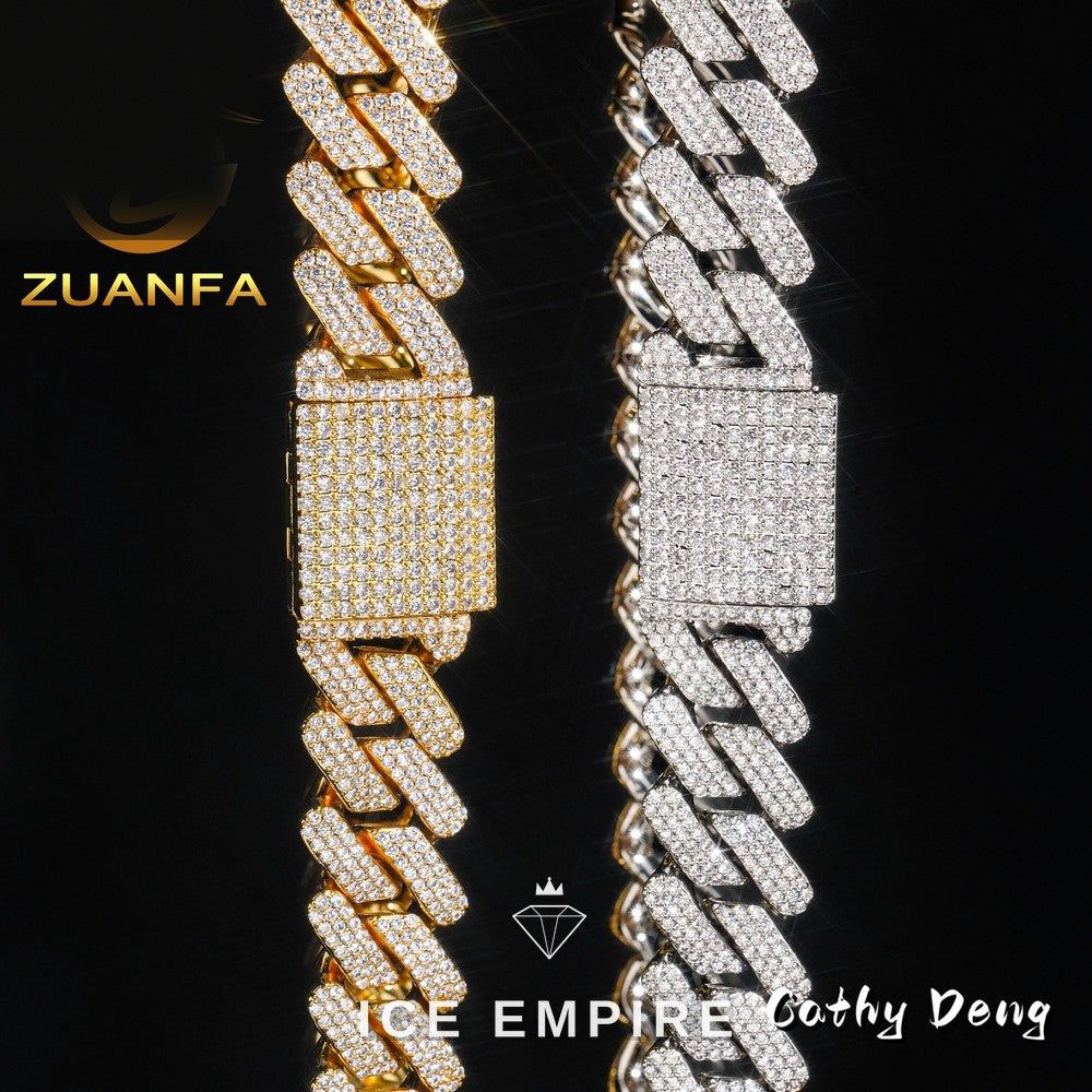 Iced Out Rose Gold Plated Cuban Chain