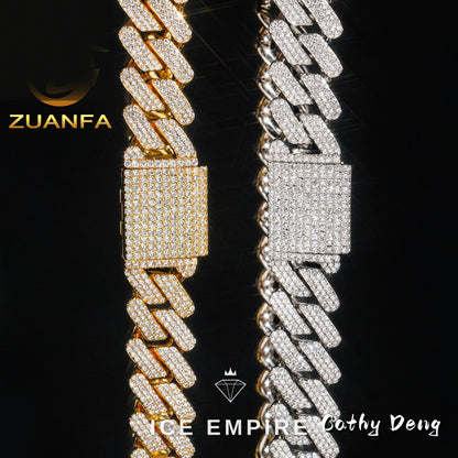 Iced Out Rose Gold Plated Cuban Chain