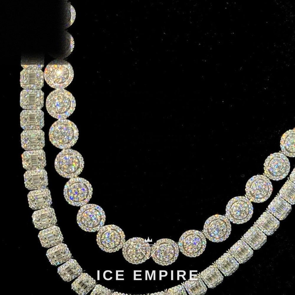 Iced Out Rose Gold Plated Moissanite Cuban Chain
