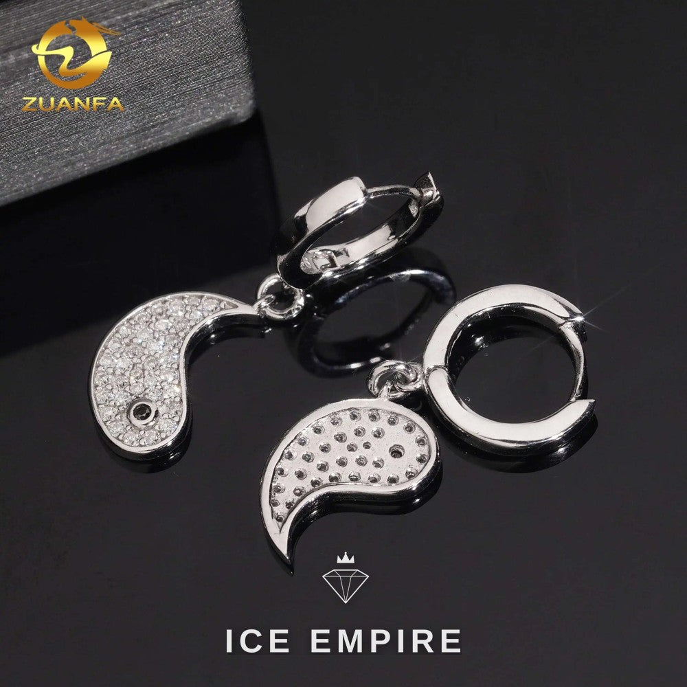 Iced Out 925 Silver Moissanite Earrings