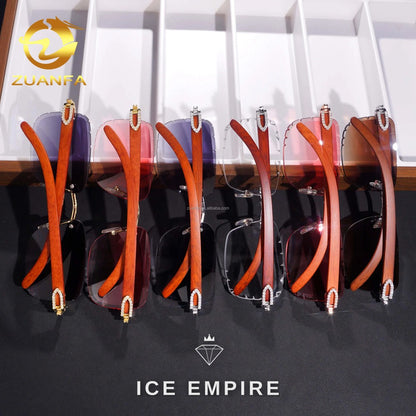 Iced Out 925 Silver Moissanite Glasses