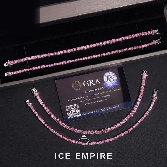 Iced Out Gold Plated Moissanite Tennis Bracelet