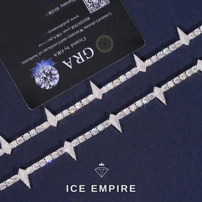 Iced Out Rose Gold Plated Moissanite Cuban Chain