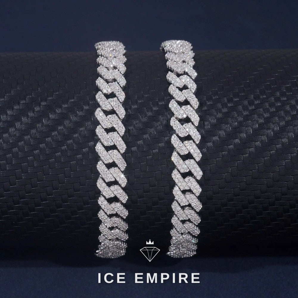 Iced Out Rose Gold Plated Moissanite Cuban Chain