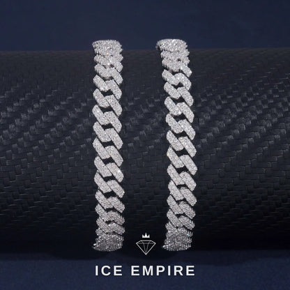 Iced Out Rose Gold Plated Moissanite Cuban Chain