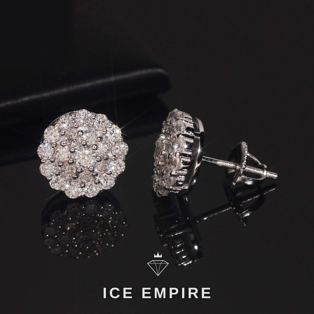Iced Out Rose Gold Plated Lab Grown Diamond Earrings