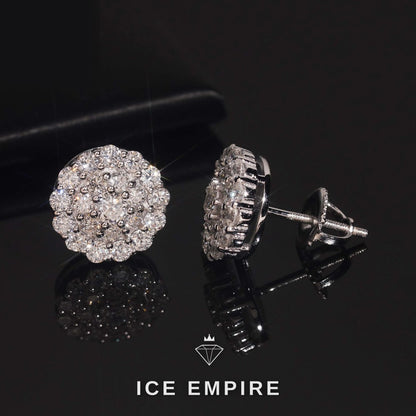 Iced Out Rose Gold Plated Lab Grown Diamond Earrings