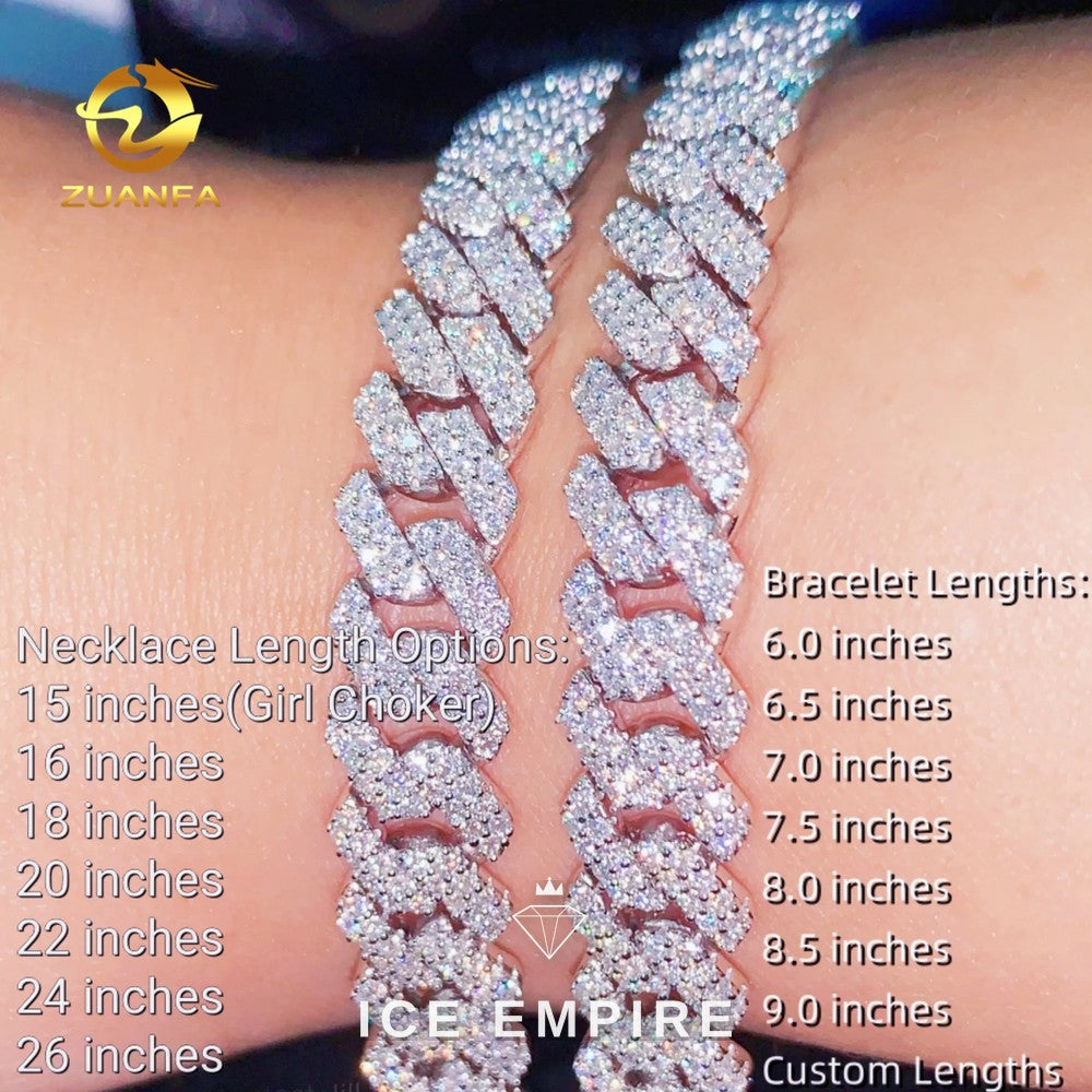 Iced Out Rose Gold Plated Moissanite Cuban Chain