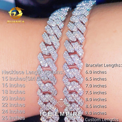 Iced Out Rose Gold Plated Moissanite Cuban Chain