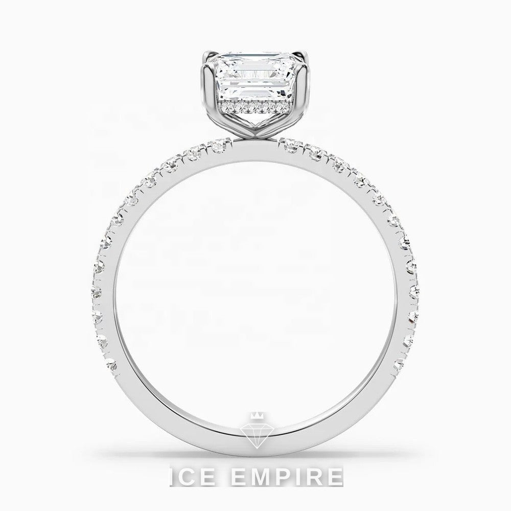 Iced Out 14K Gold Lab Grown Diamond Wedding Band