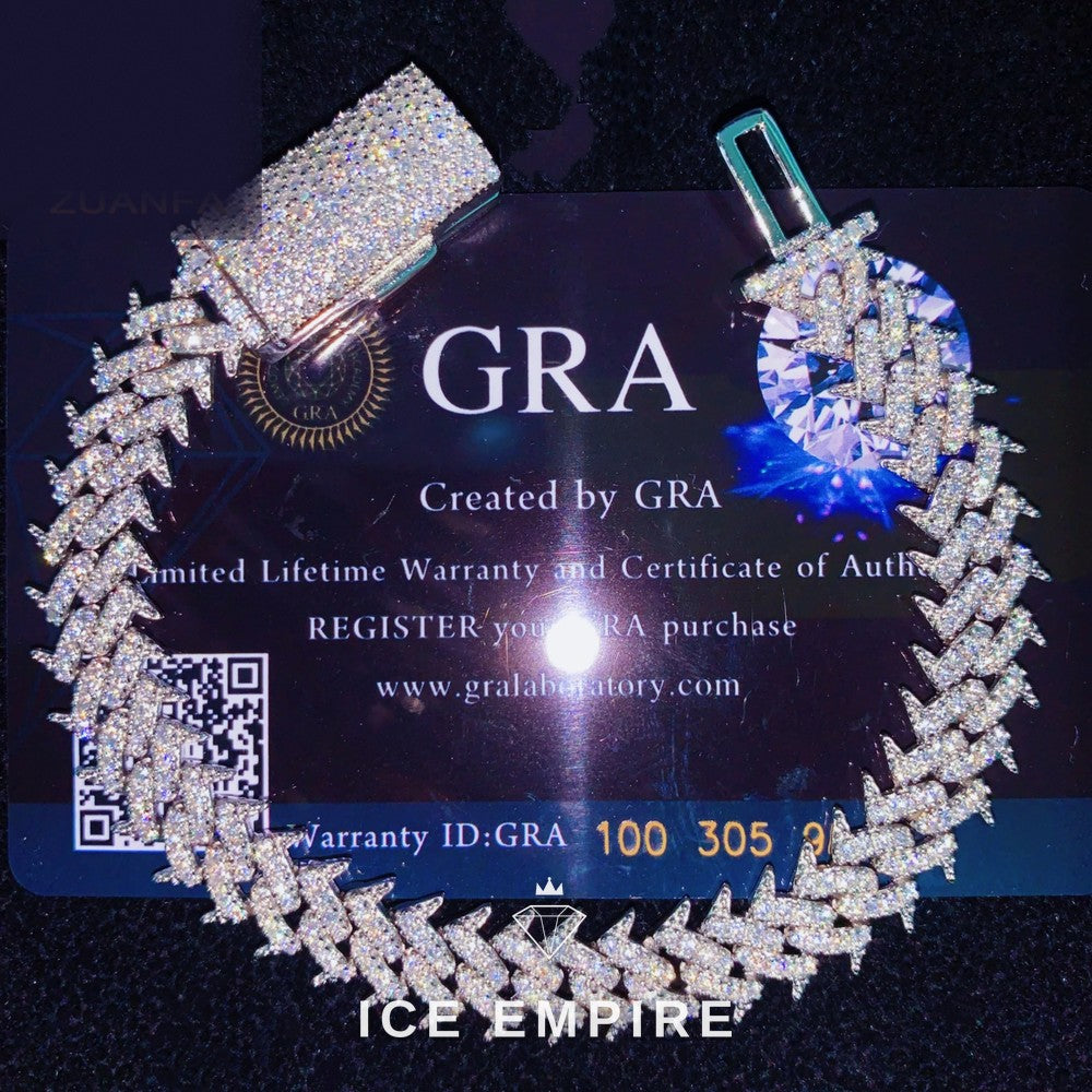 Iced Out Rose Gold Plated Moissanite Cuban Chain