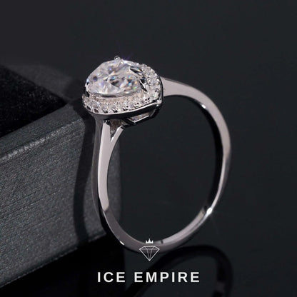 Iced Out Cluster 18K Gold Moissanite Wedding Band