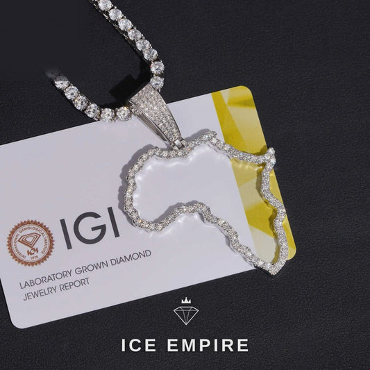 Iced Out Gold Plated Lab Grown Diamond Pendant