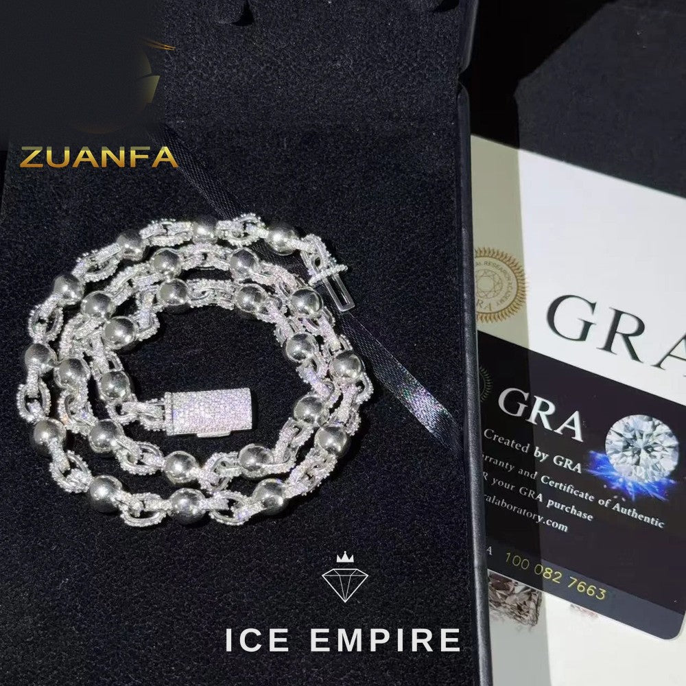 Iced Out Rose Gold Plated Moissanite Cuban Chain