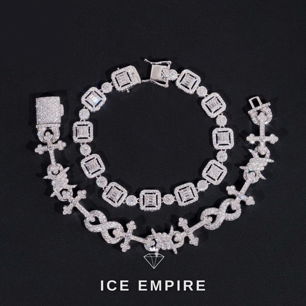 Iced Out Gold Plated Moissanite Cuban Chain