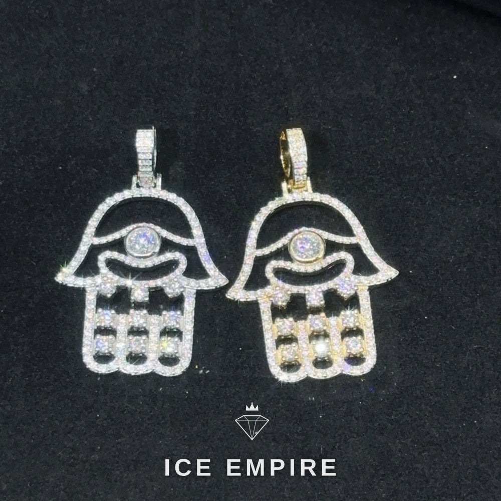 Iced Out Rose Gold Plated Moissanite Pendant