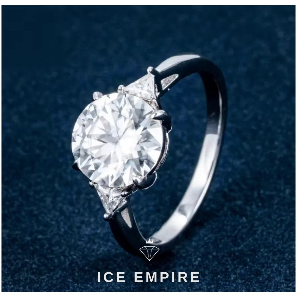 Iced Out Rose Gold Plated Moissanite Ring