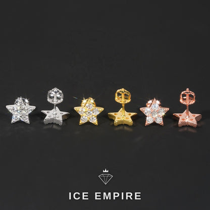 Iced Out Gold Plated Moissanite Earrings