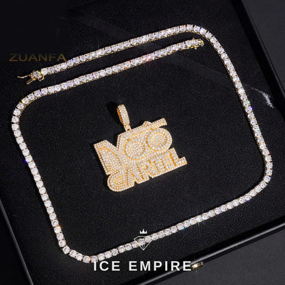Iced Out Baguette Rose Gold Plated Pendant