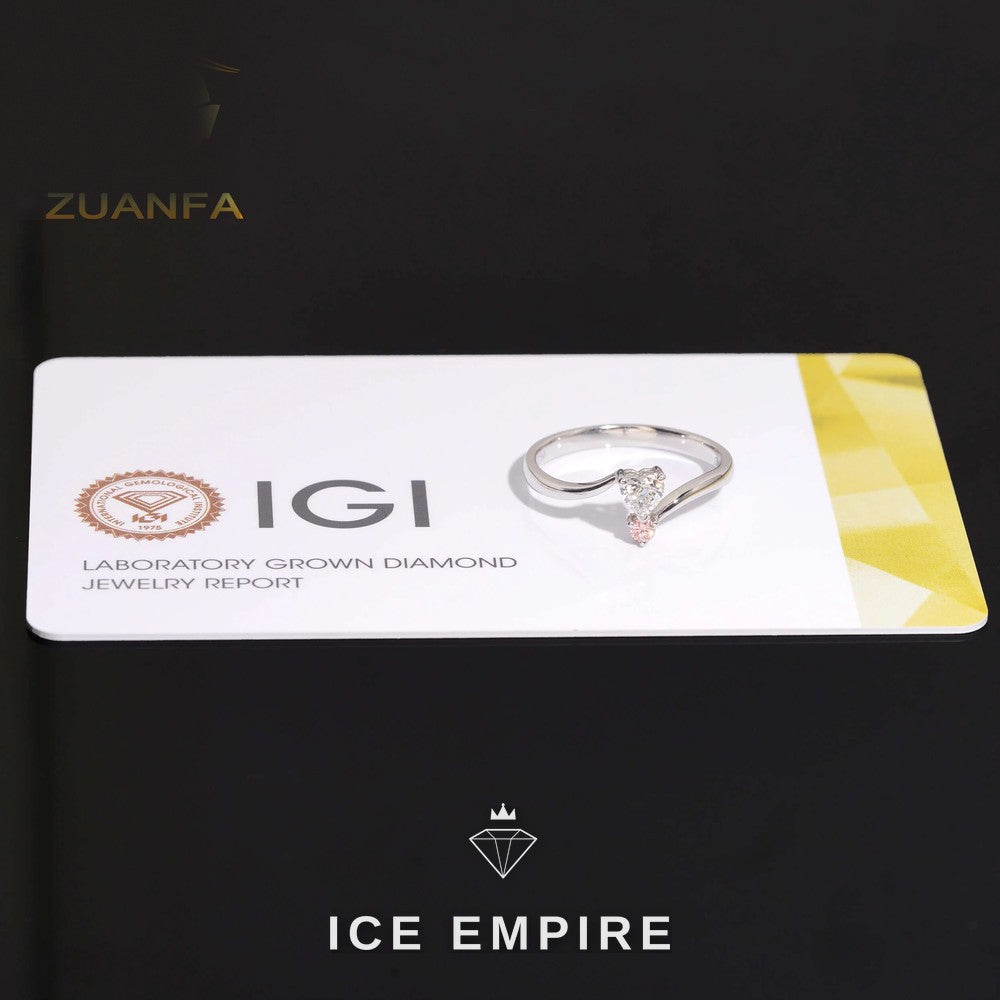 Iced Out Heart Gold Plated Lab Grown Diamond Wedding Band