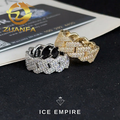 Iced Out 925 Silver Moissanite Cuban Chain