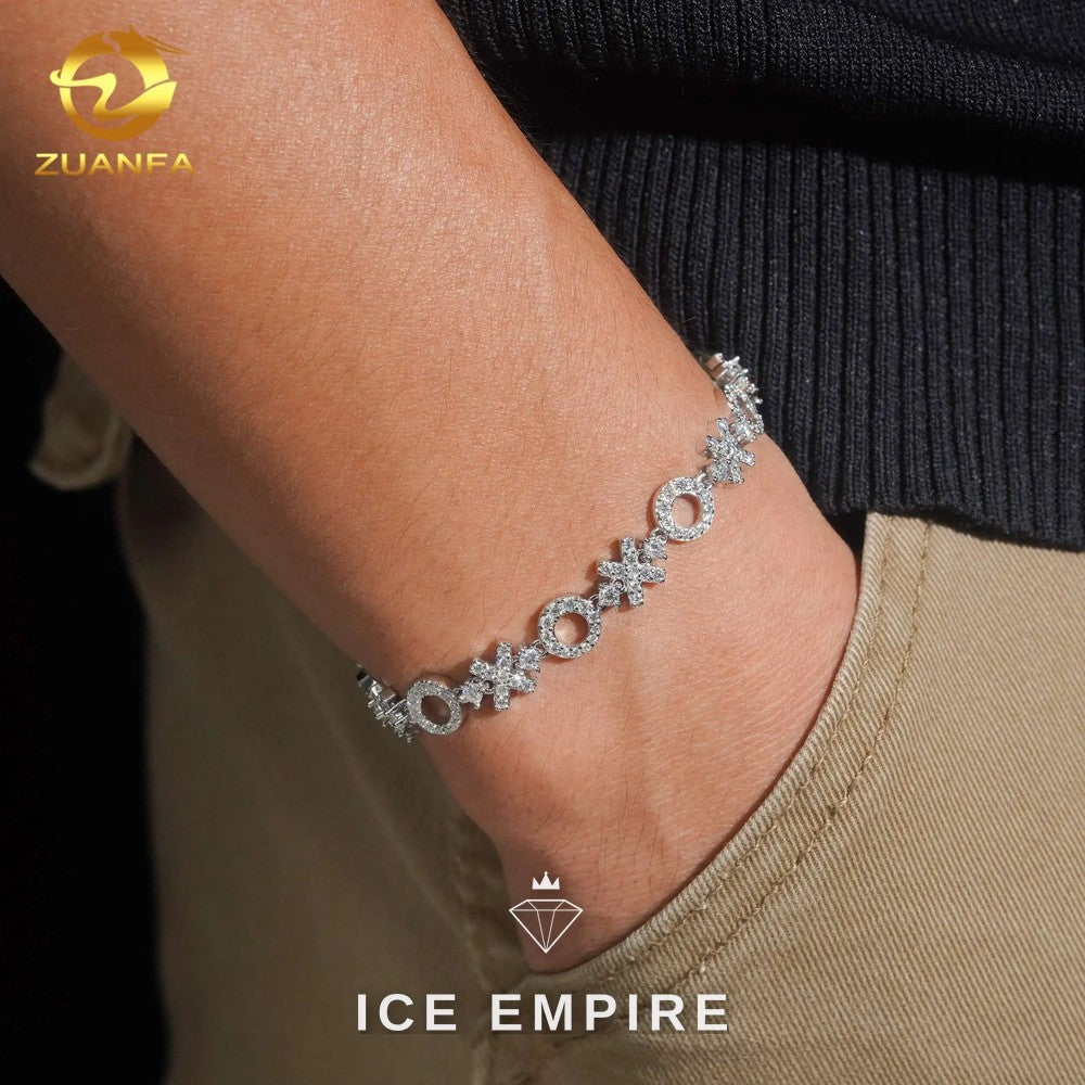Iced Out 925 Silver Moissanite Cuban Chain