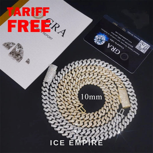 Iced Out Rose Gold Plated Moissanite Cuban Chain