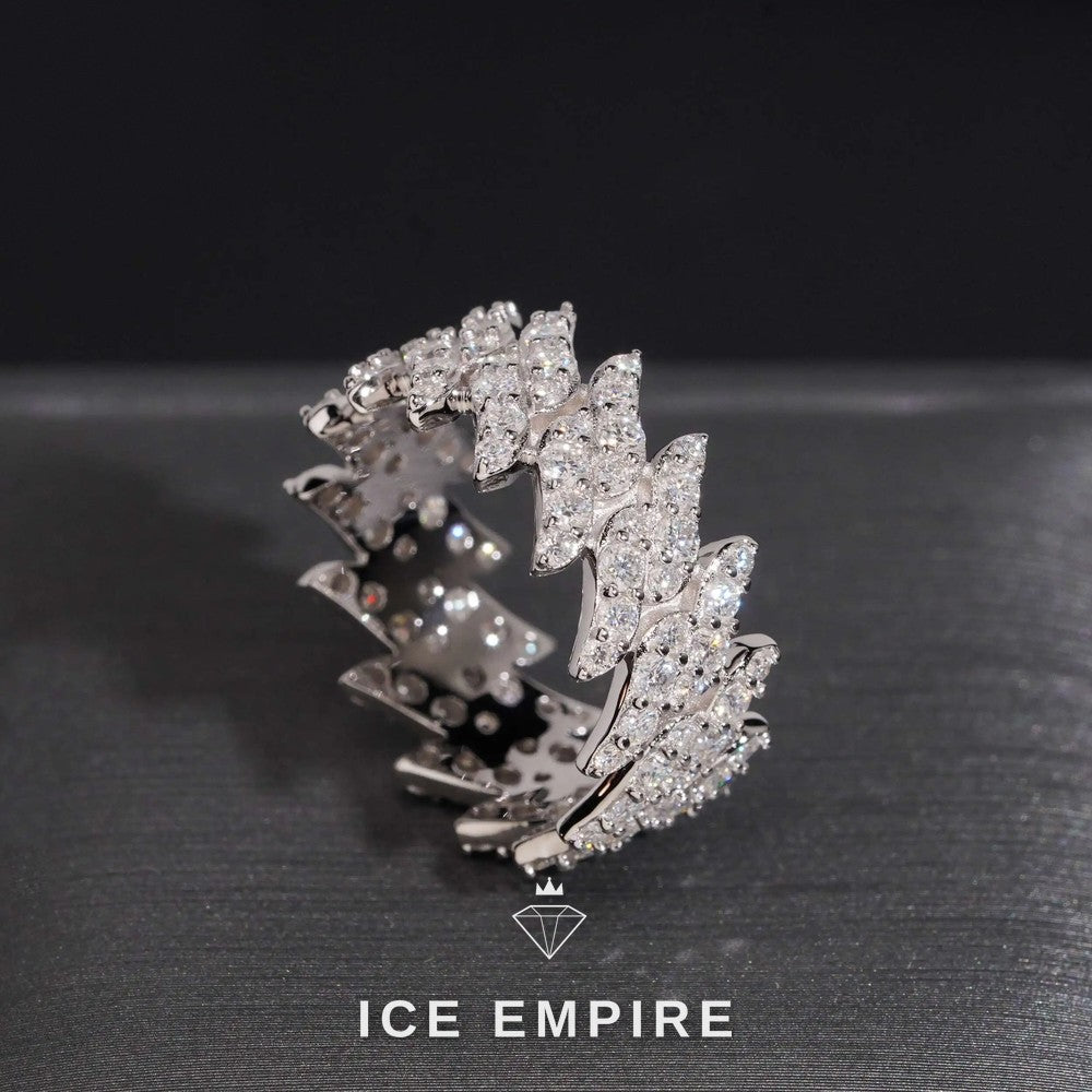 Iced Out 925 Silver Moissanite Ring