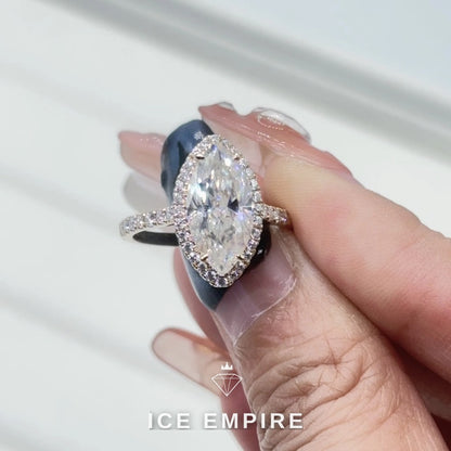 Iced Out Gold Plated Moissanite Wedding Band