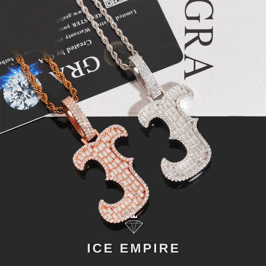 Iced Out Rose Gold Plated Pendant