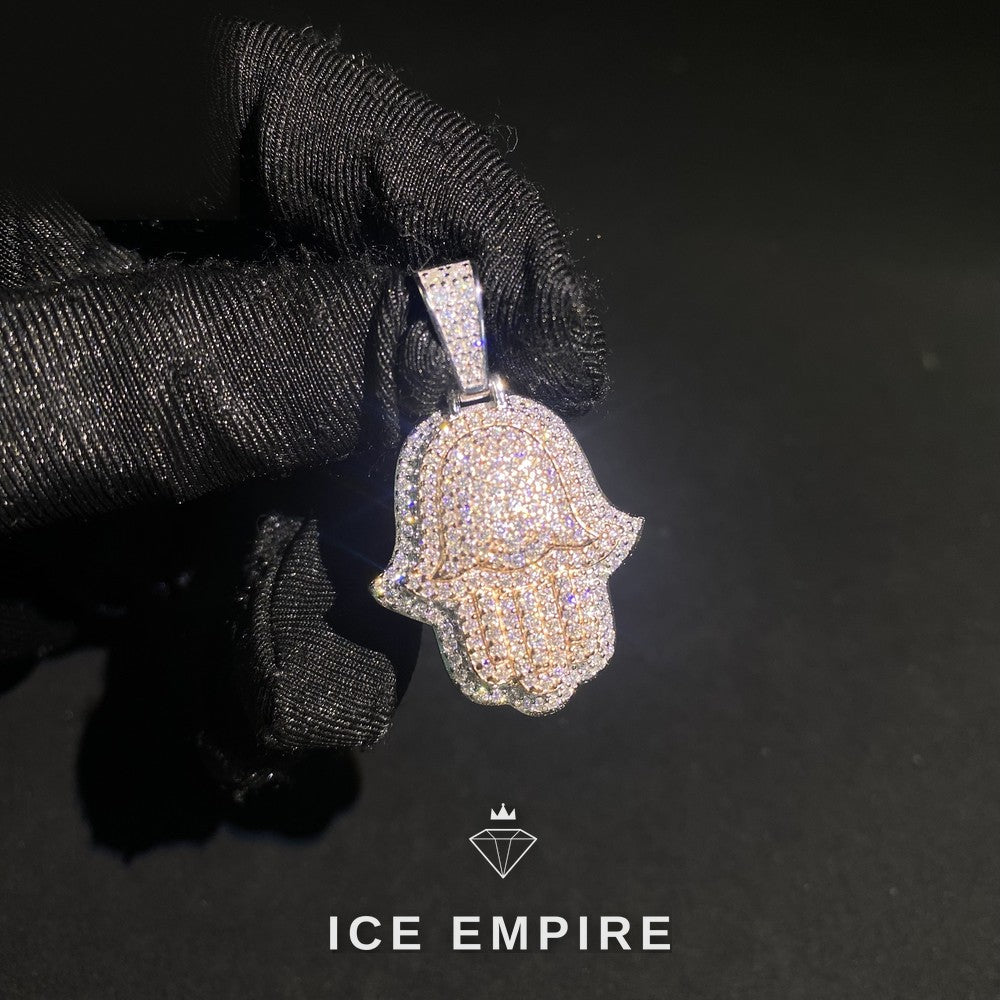 Iced Out 925 Silver Moissanite Pendant