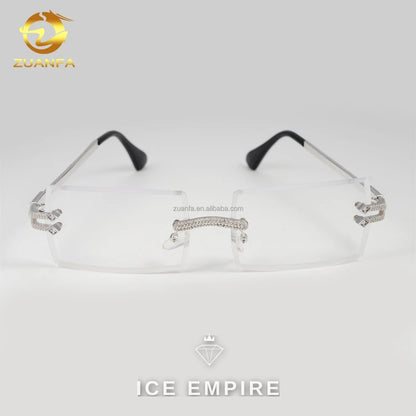 Iced Out 925 Silver Glasses
