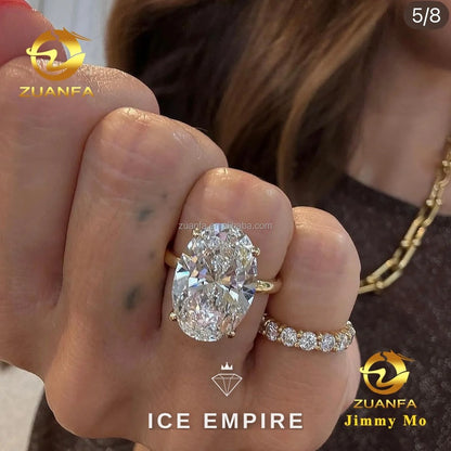Iced Out 14K Gold Lab Grown Diamond Engagement Ring